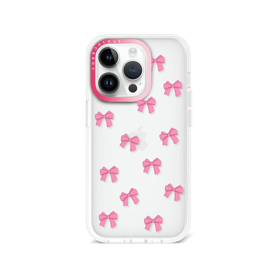 iPhone 14 Pro Pink Ribbon Bow Mini Phone Case - CORECOLOUR AU