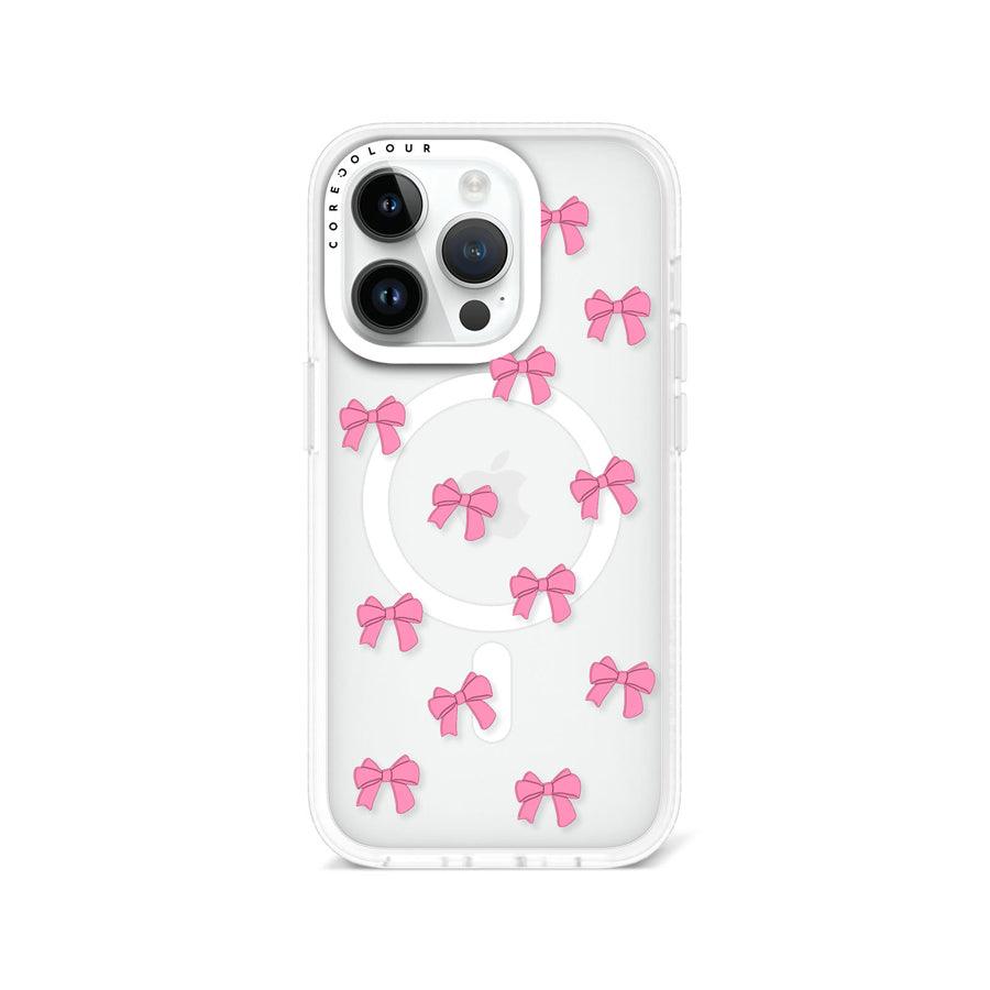 iPhone 14 Pro Pink Ribbon Bow Mini Phone Case MagSafe Compatible - CORECOLOUR AU