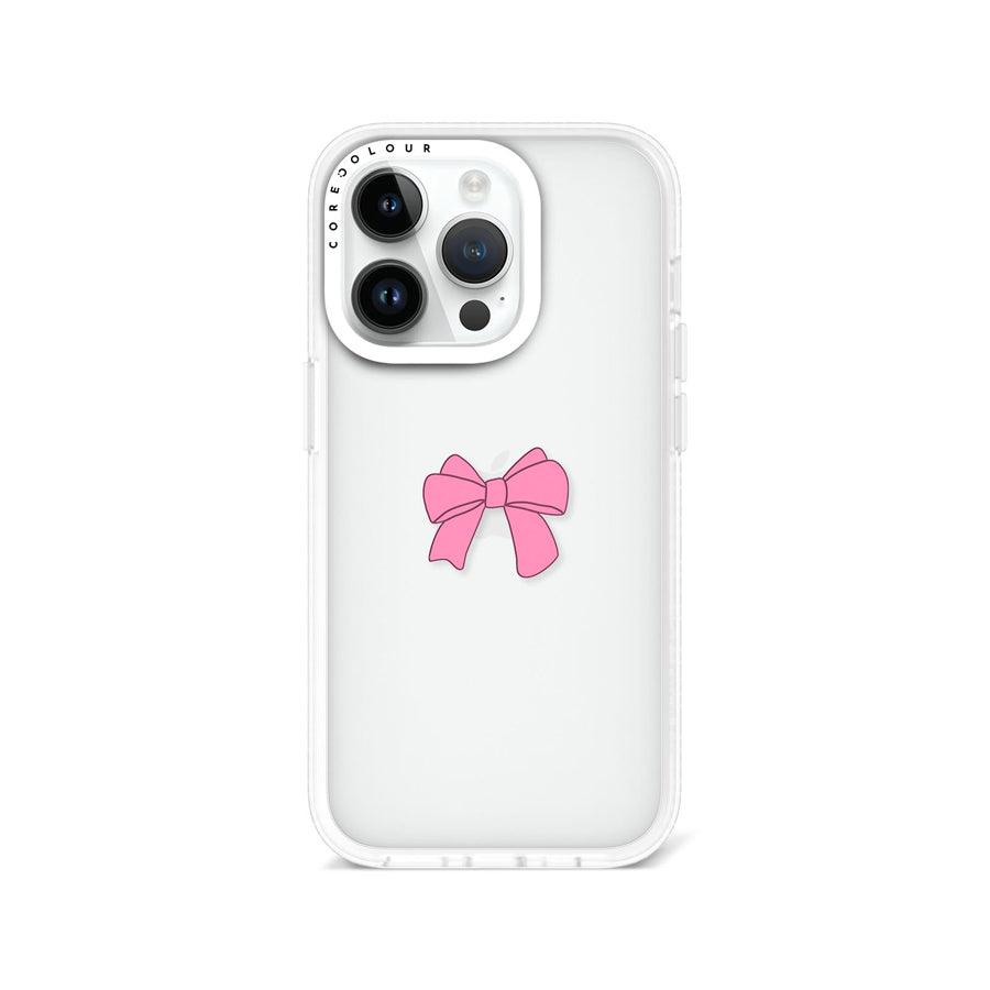 iPhone 14 Pro Pink Ribbon Bow Phone Case - CORECOLOUR AU