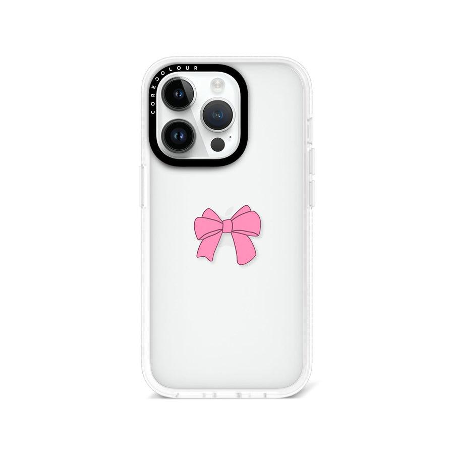 iPhone 14 Pro Pink Ribbon Bow Phone Case - CORECOLOUR AU