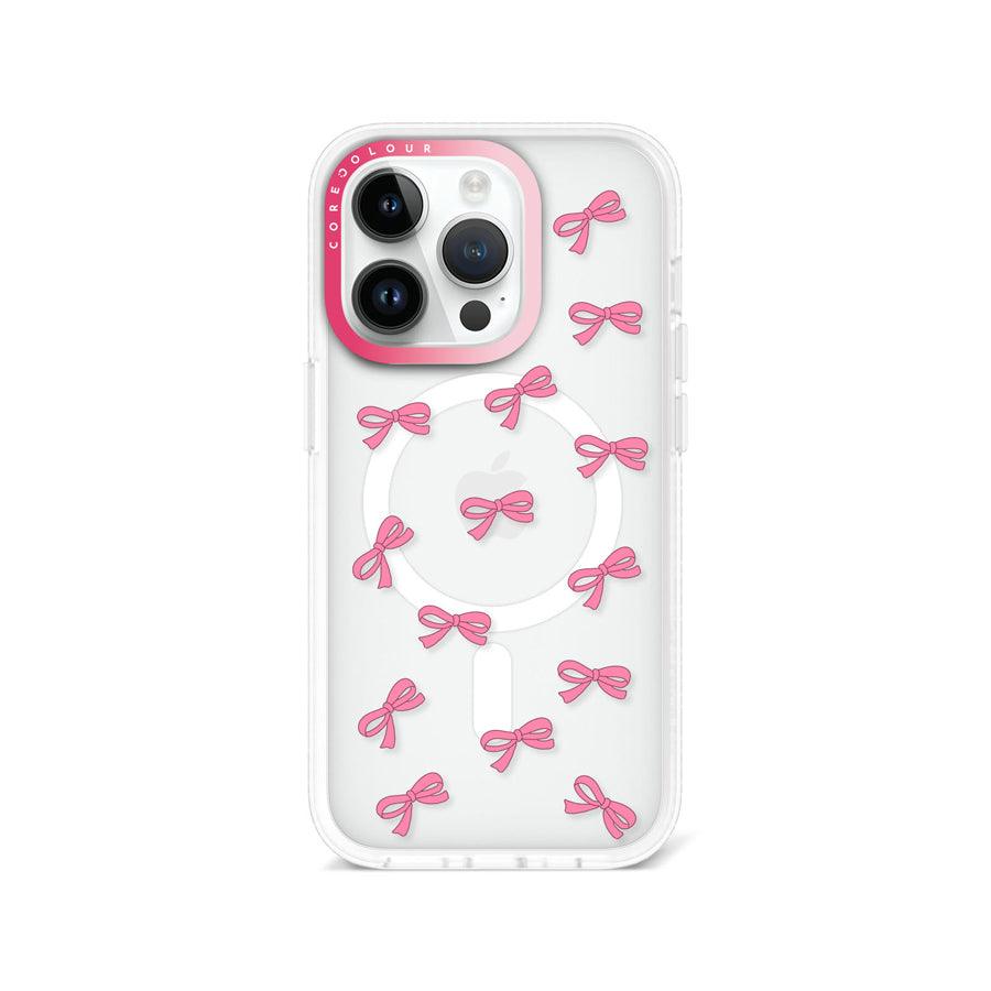 iPhone 14 Pro Pink Ribbon Mini Phone Case MagSafe Compatible - CORECOLOUR AU