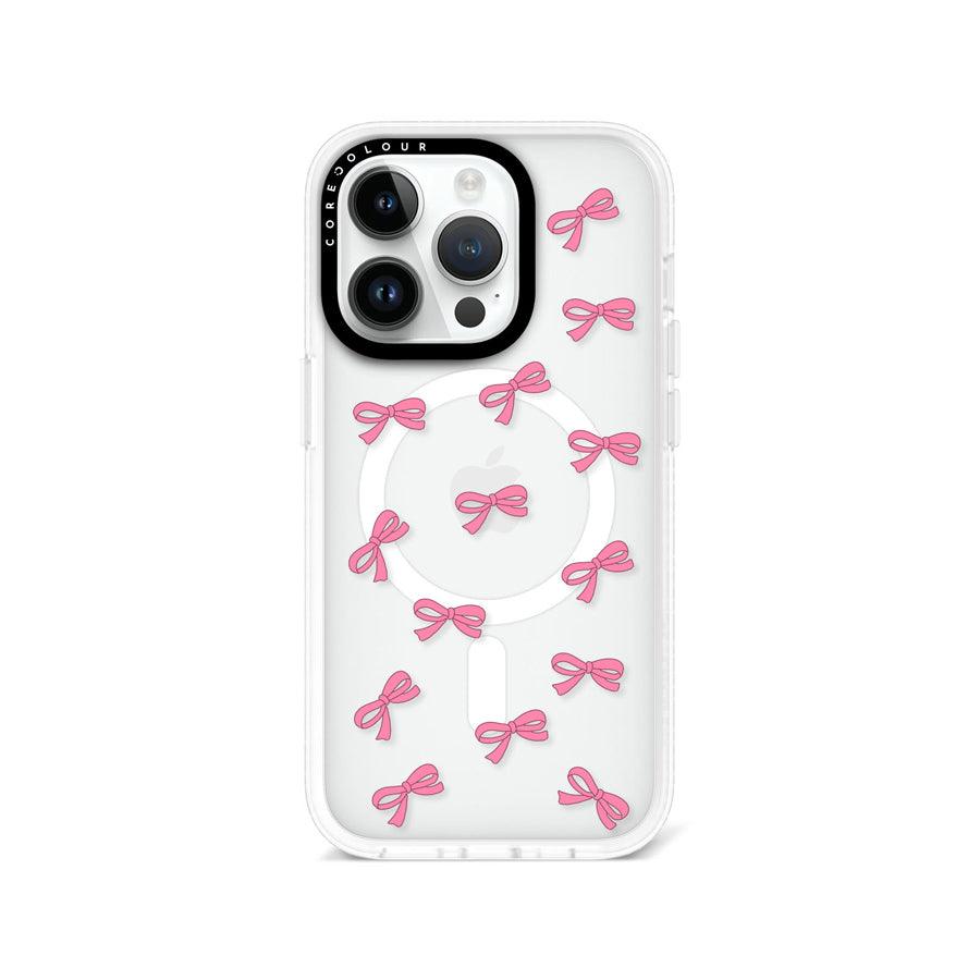 iPhone 14 Pro Pink Ribbon Mini Phone Case MagSafe Compatible - CORECOLOUR AU