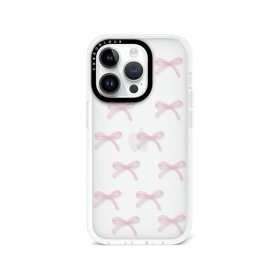 iPhone 14 Pro Pink Ribbon Minimal Line Phone Case - CORECOLOUR AU