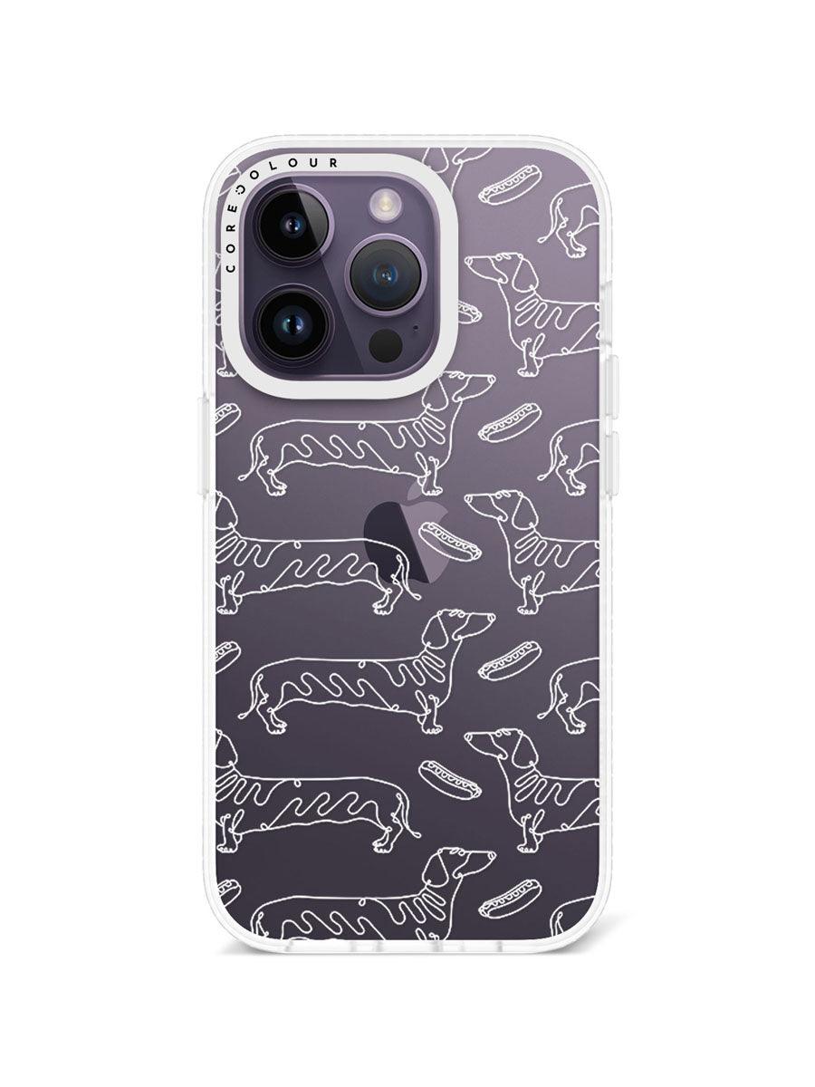iPhone 14 Pro Sausage Dog Minimal Line Phone Case - CORECOLOUR AU