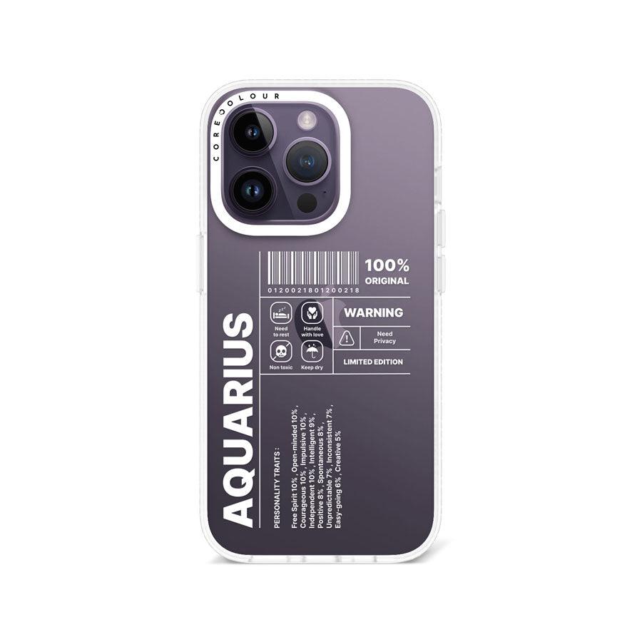 iPhone 14 Pro Warning Aquarius Phone Case - CORECOLOUR AU