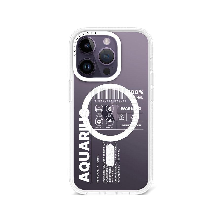 iPhone 14 Pro Warning Aquarius Phone Case MagSafe Compatible - CORECOLOUR AU