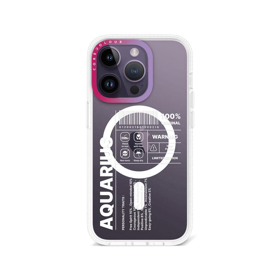 iPhone 14 Pro Warning Aquarius Phone Case MagSafe Compatible - CORECOLOUR AU