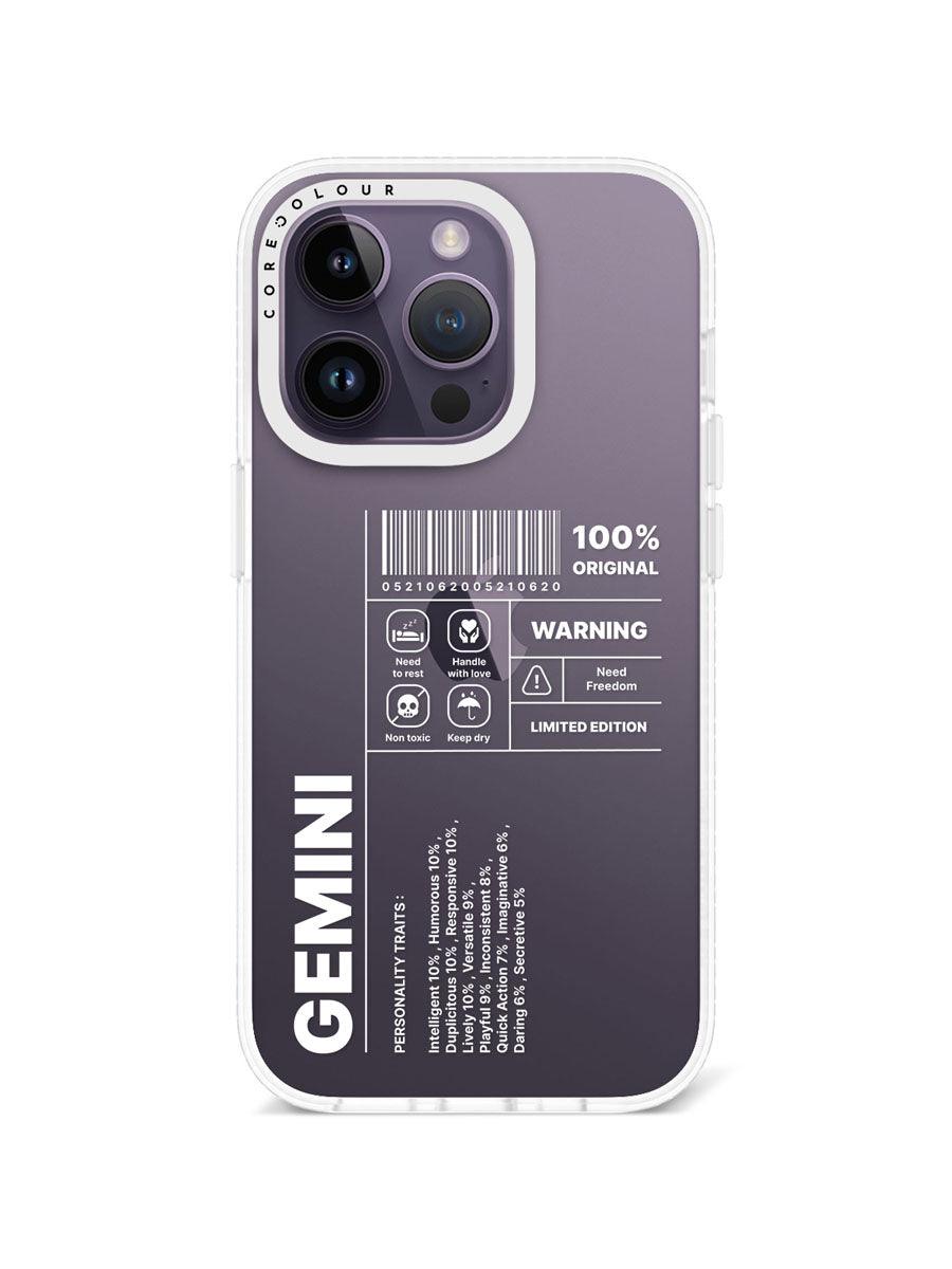 iPhone 14 Pro Warning Gemini Phone Case - CORECOLOUR AU