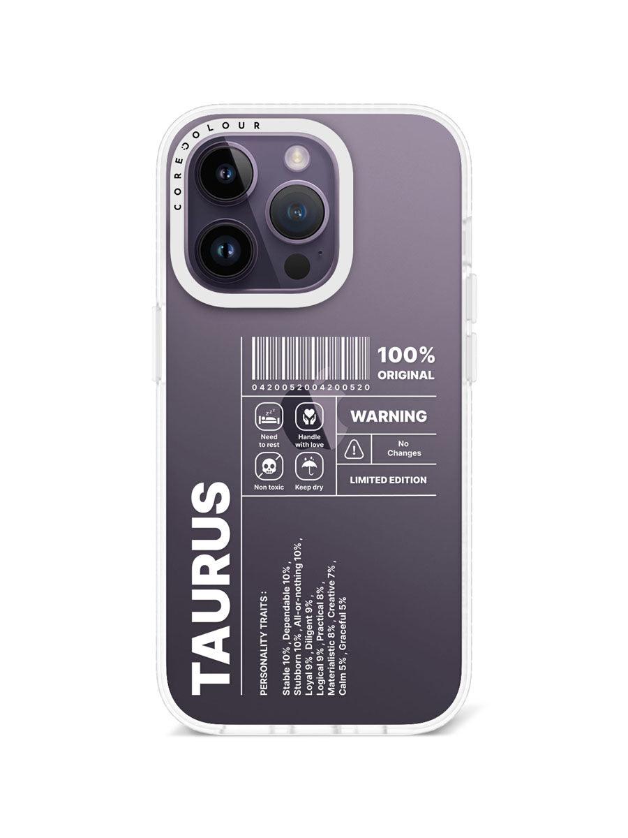 iPhone 14 Pro Warning Taurus Phone Case - CORECOLOUR AU