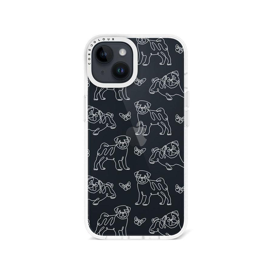 iPhone 14 Pug Minimal Line Phone Case - CORECOLOUR AU