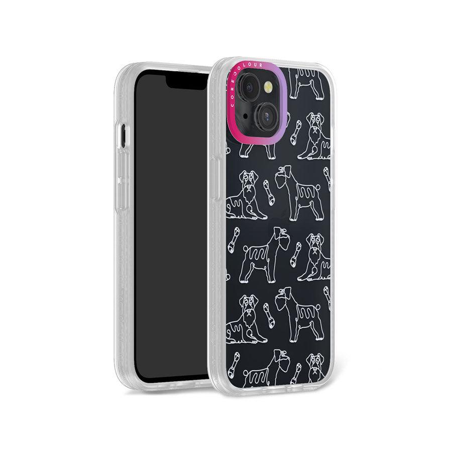 iPhone 14 Schnauzer Minimal Line Phone Case - CORECOLOUR AU