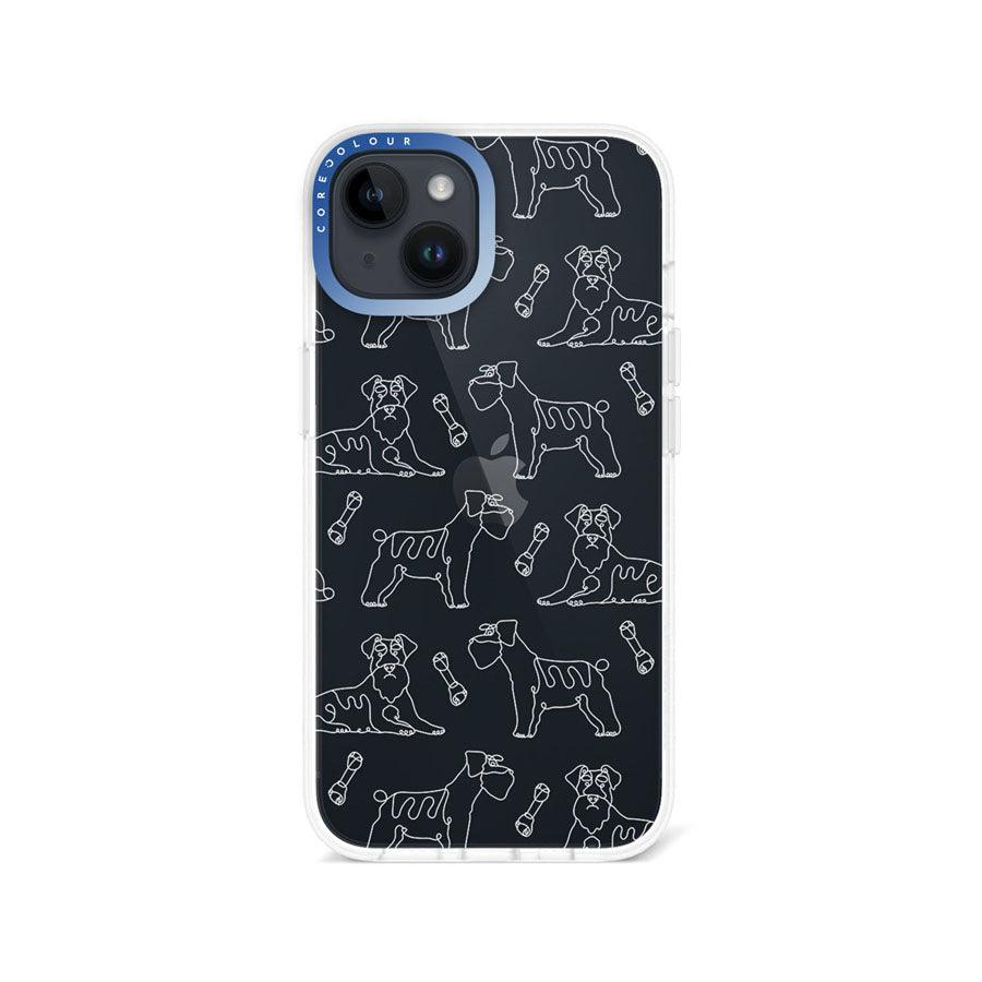 iPhone 14 Schnauzer Minimal Line Phone Case - CORECOLOUR AU