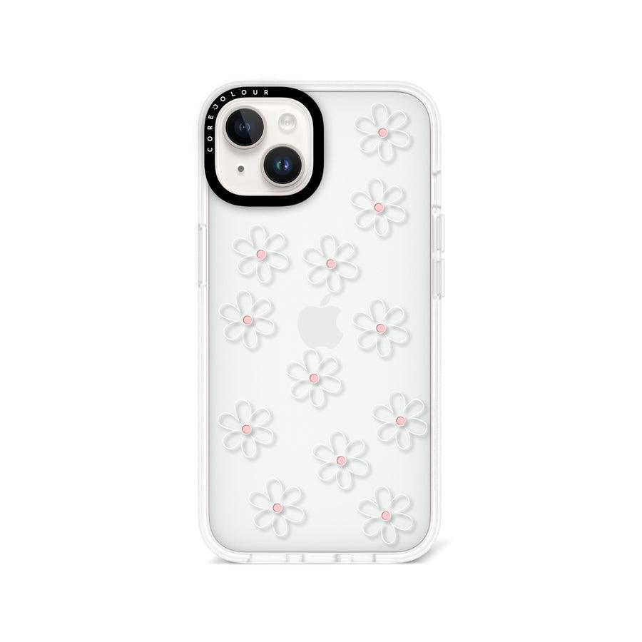 iPhone 14 White Flower Minimal Line Phone Case - CORECOLOUR AU