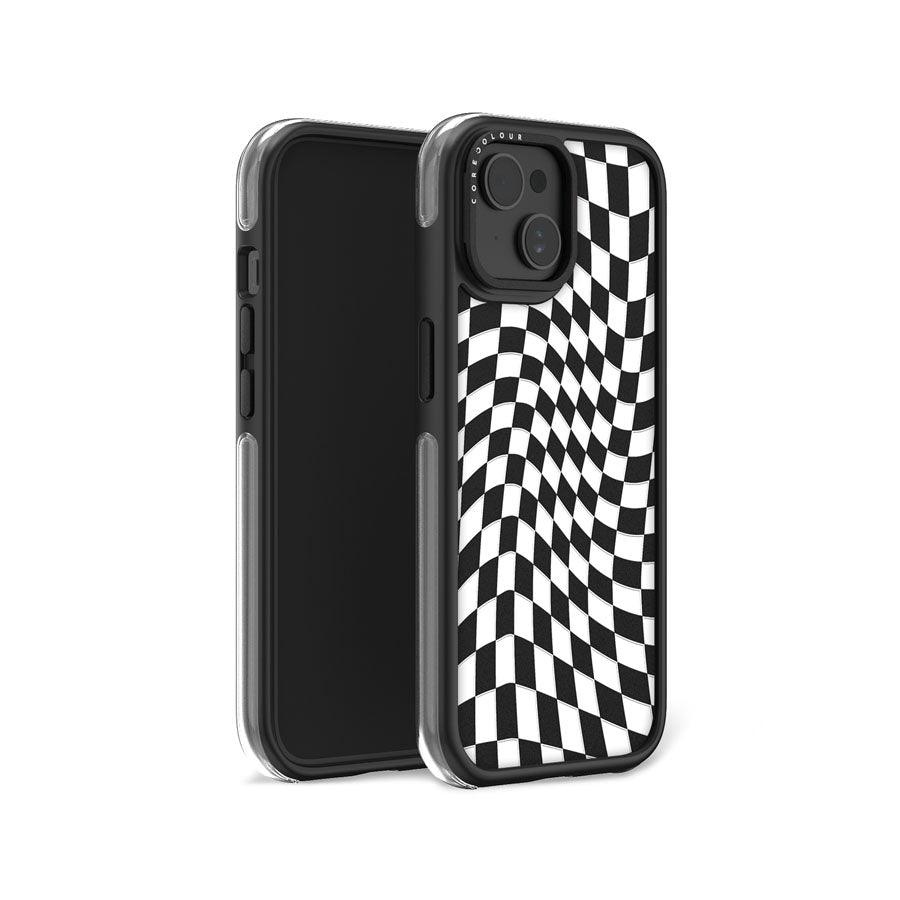 iPhone 15 Check Me Out Twisted Black Ring Kickstand Case - CORECOLOUR AU