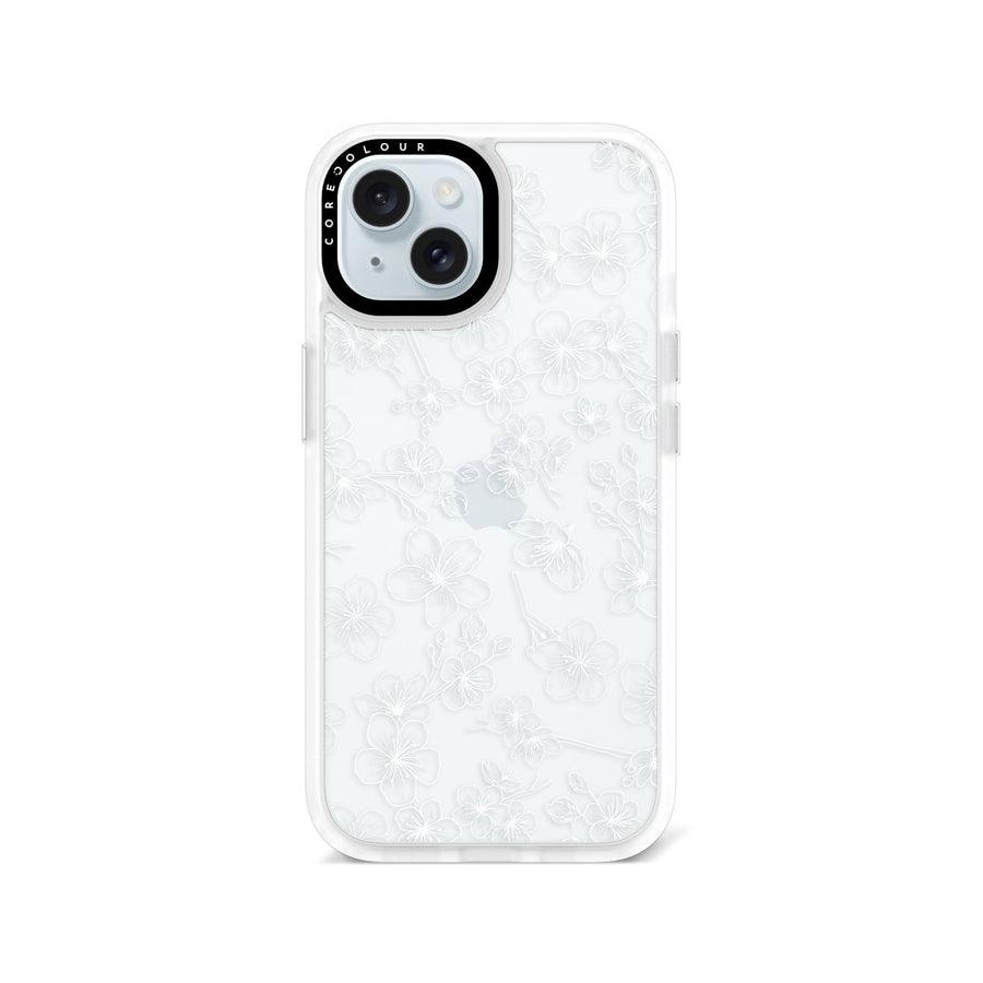 iPhone 15 Cherry Blossom White Phone Case - CORECOLOUR AU