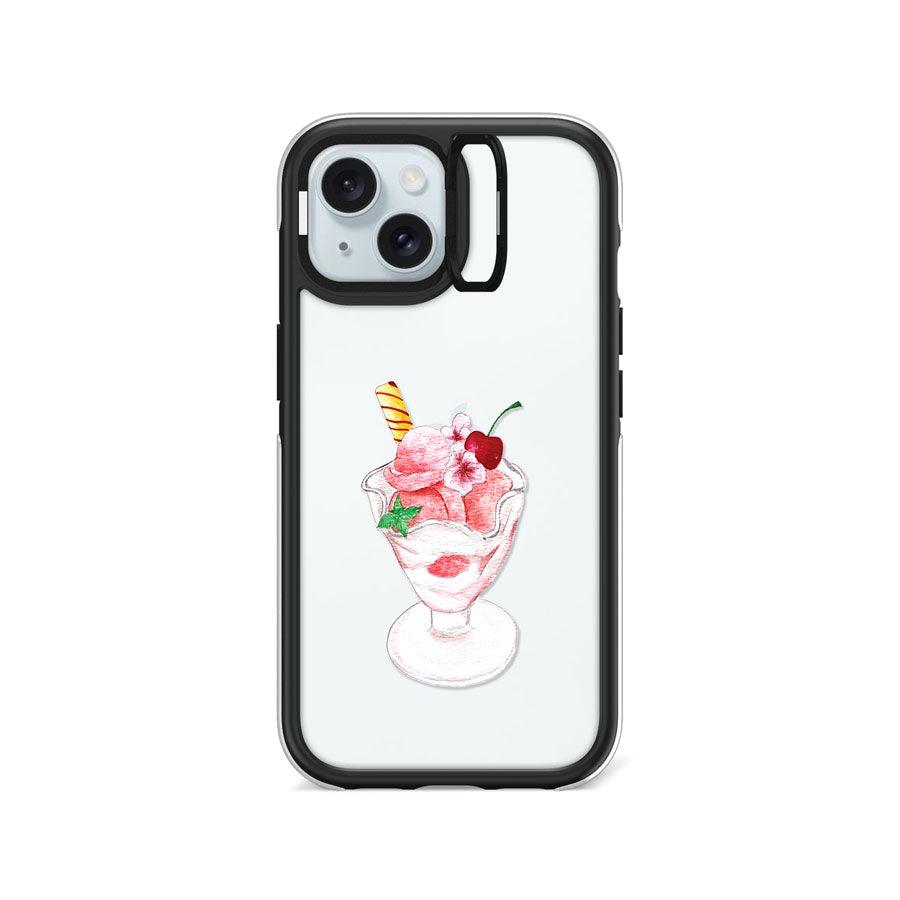 iPhone 15 Cherry Parfait Camera Ring Kickstand Case - CORECOLOUR AU