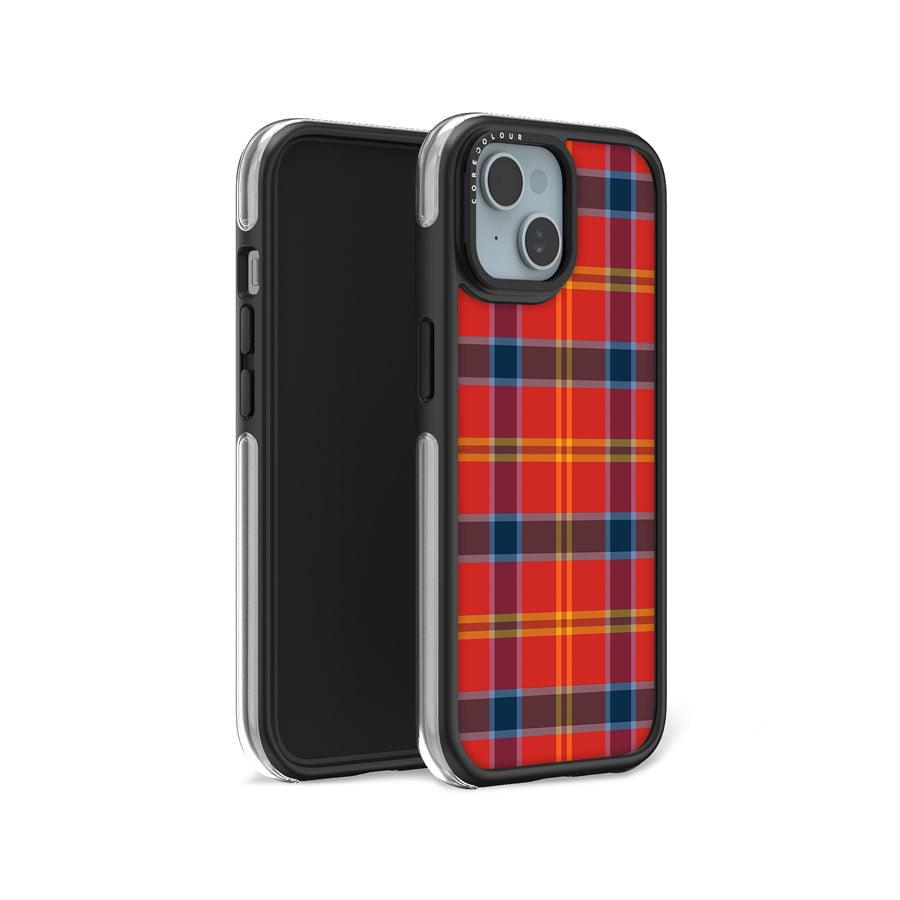 iPhone 15 Classic Plaid Camera Ring Kickstand Case - CORECOLOUR AU