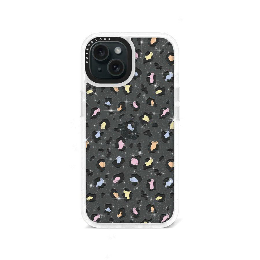 iPhone 15 Colourful Leopard Glitter Phone Case - CORECOLOUR AU