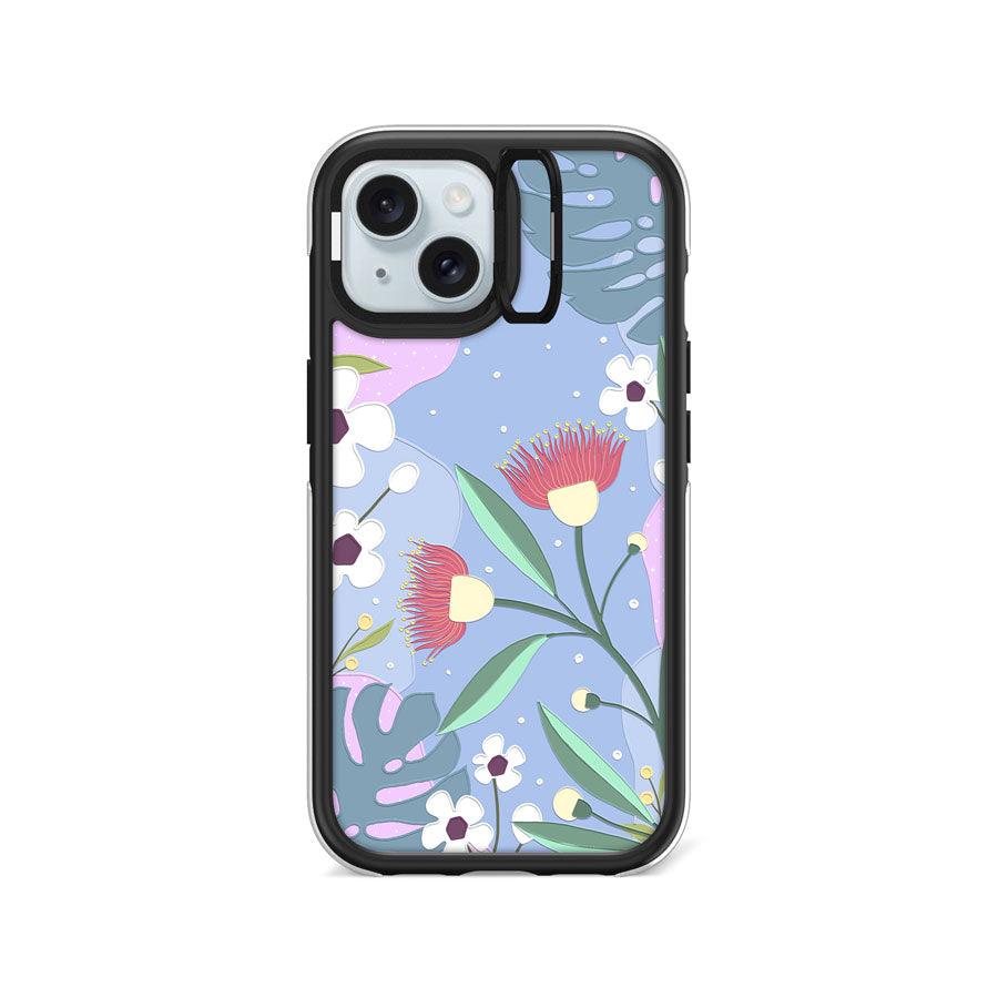 iPhone 15 Eucalyptus Flower Camera Ring Kickstand Case - CORECOLOUR AU