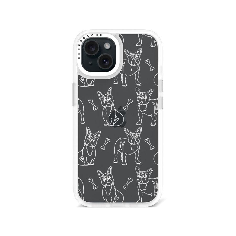 iPhone 15 French Bulldog Minimal Line Phone Case - CORECOLOUR AU