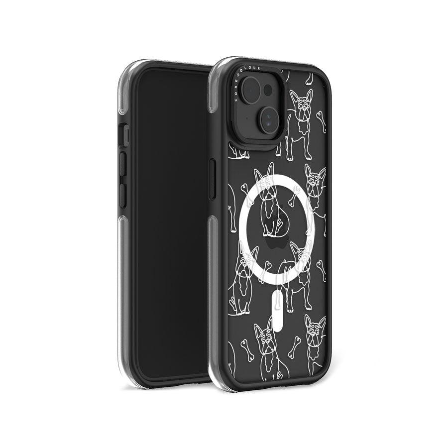 iPhone 15 French Bulldog Minimal Line Ring Kickstand Case MagSafe Compatible - CORECOLOUR AU