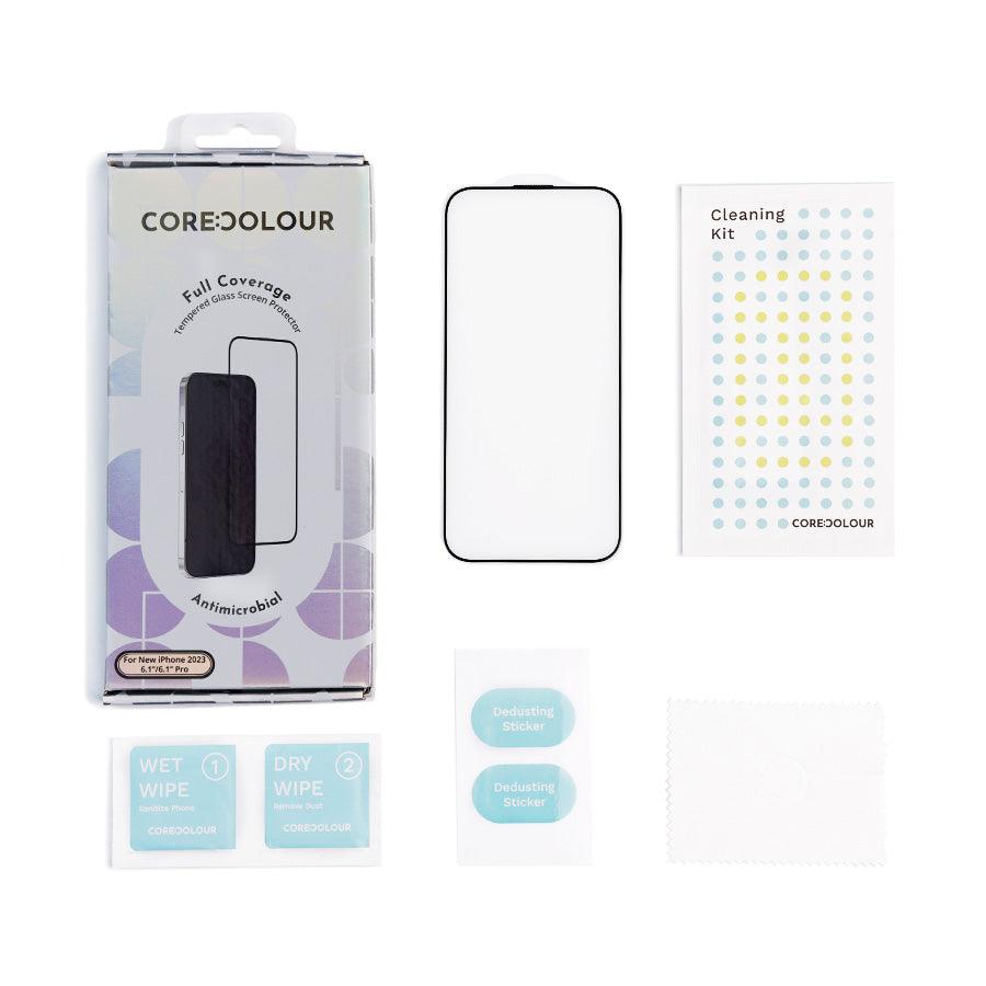 iPhone 15 Full Coverage Tempered Glass Screen Protector - CORECOLOUR AU