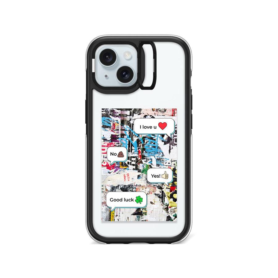 iPhone 15 I Love U Dialogue Camera Ring Kickstand Case - CORECOLOUR AU