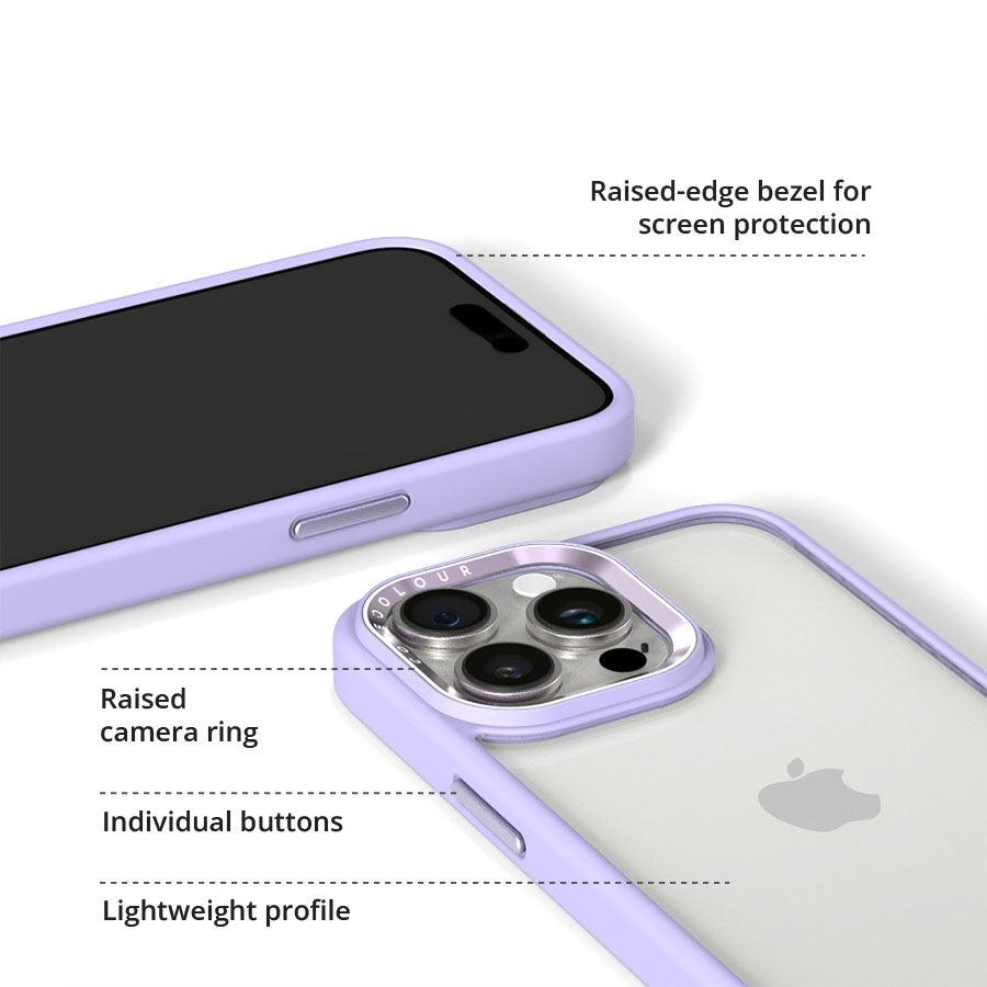 iPhone 15 Lavender Hush Clear Phone Case - CORECOLOUR AU
