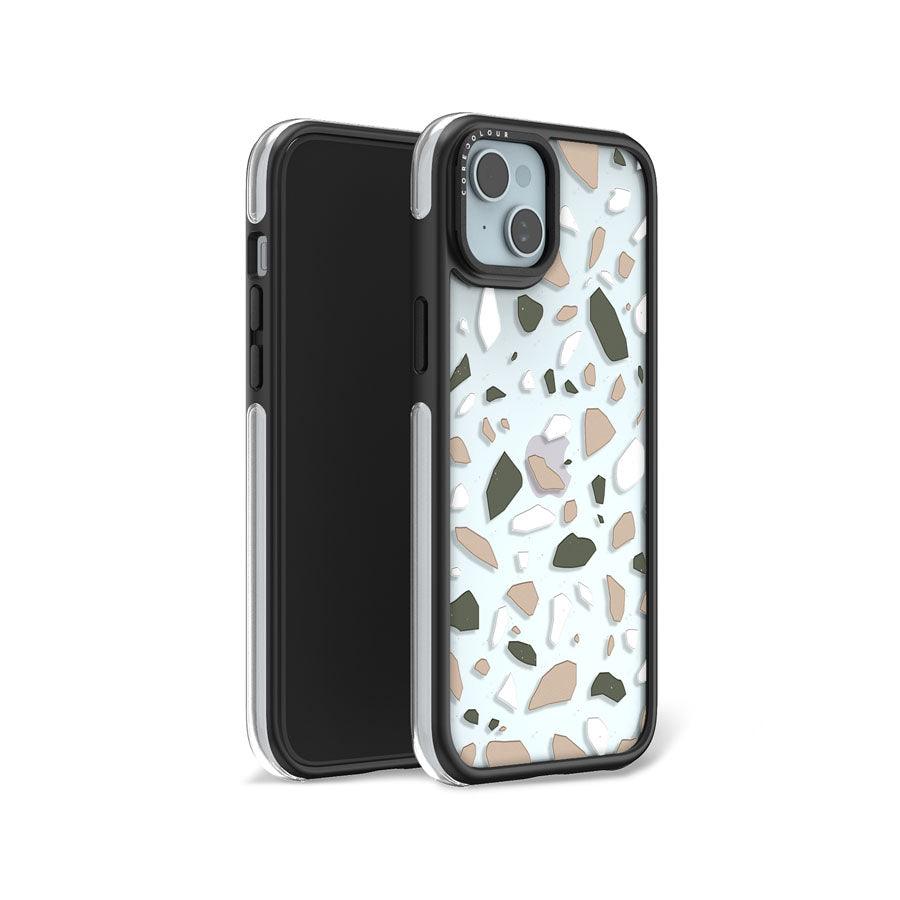 iPhone 15 Marble Confetti Camera Ring Kickstand Case - CORECOLOUR AU