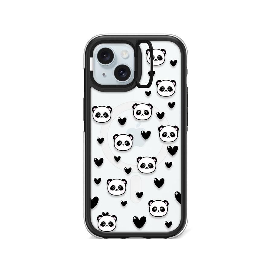 iPhone 15 Panda Heart Ring Kickstand Case MagSafe Compatible - CORECOLOUR AU