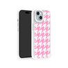 iPhone 15 Pink Houndstooth Phone Case - CORECOLOUR AU