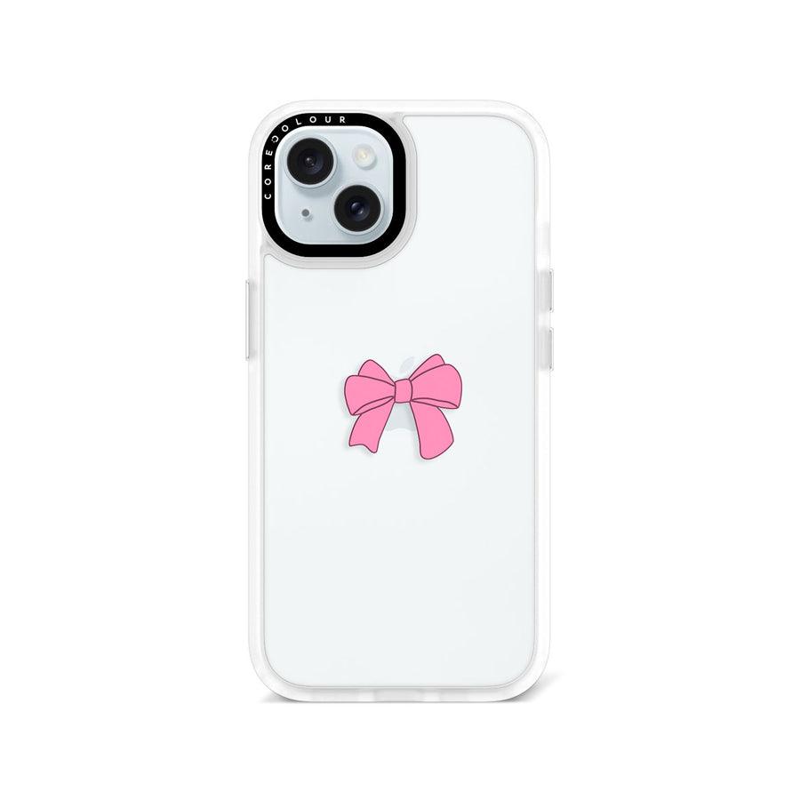 iPhone 15 Pink Ribbon Bow Phone Case - CORECOLOUR AU