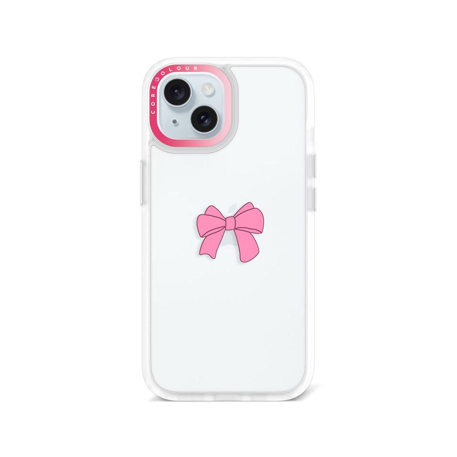 iPhone 15 Pink Ribbon Bow Phone Case - CORECOLOUR AU