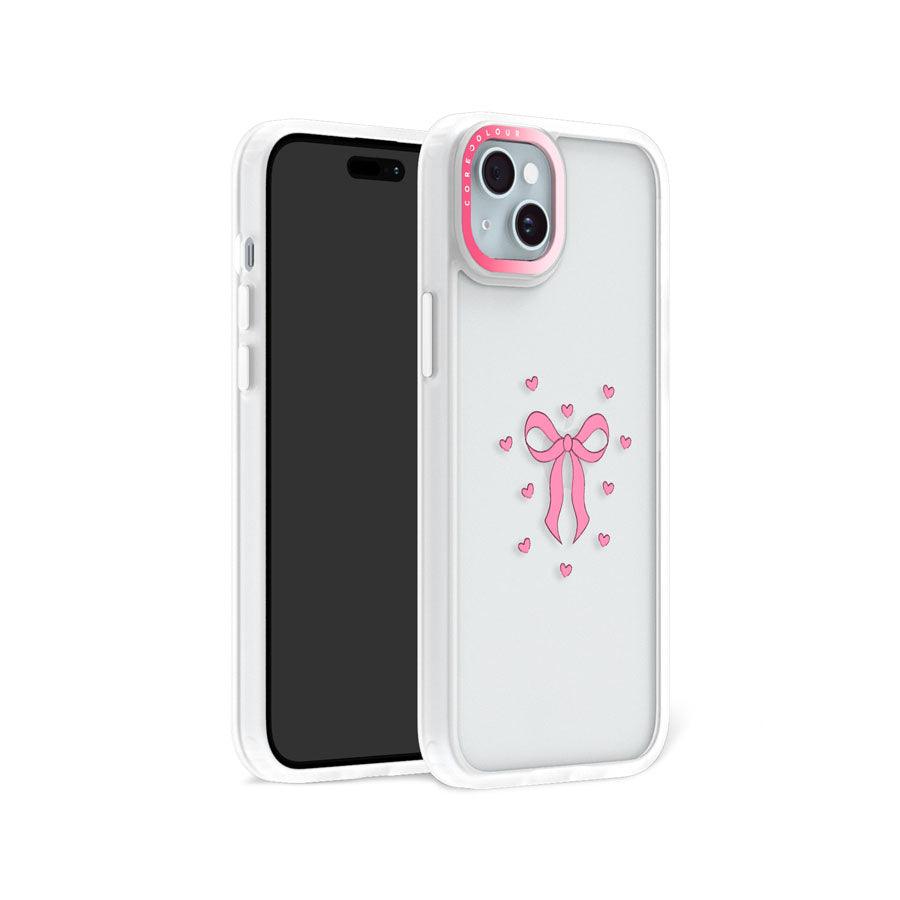 iPhone 15 Pink Ribbon Heart Phone Case - CORECOLOUR AU
