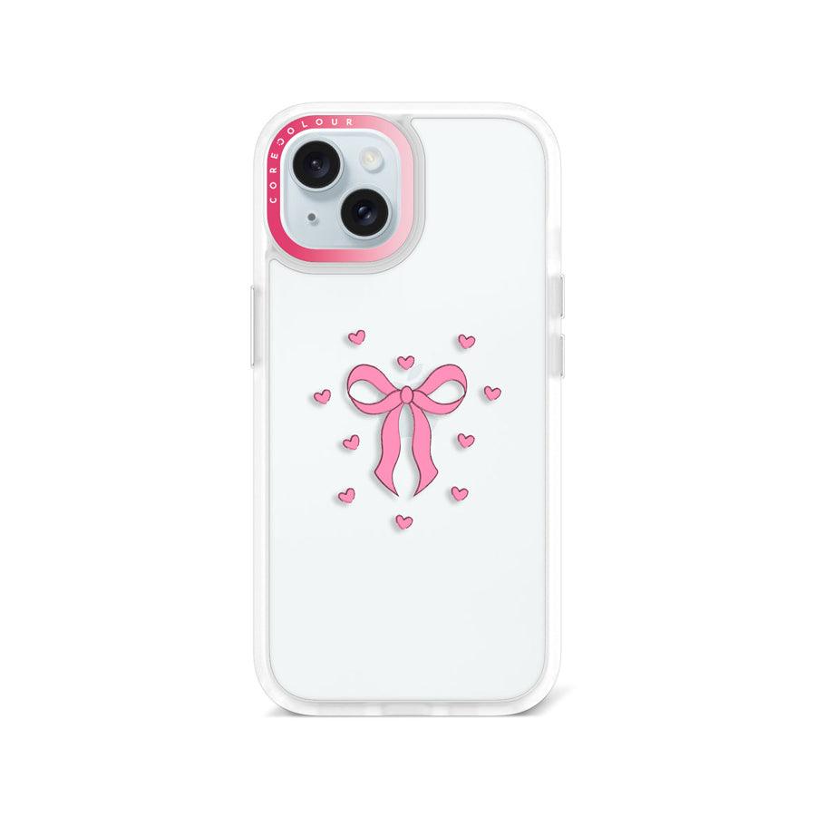 iPhone 15 Pink Ribbon Heart Phone Case - CORECOLOUR AU