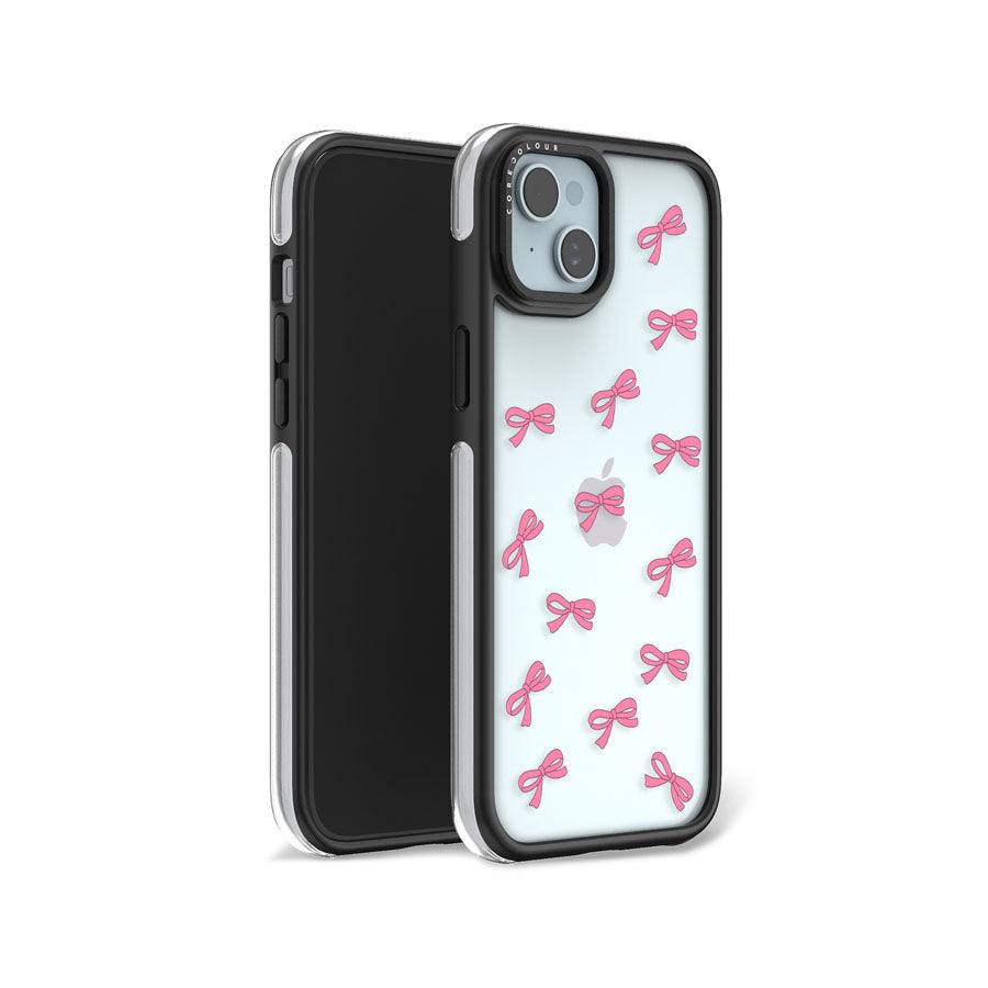 iPhone 15 Pink Ribbon Mini Camera Ring Kickstand Case - CORECOLOUR AU