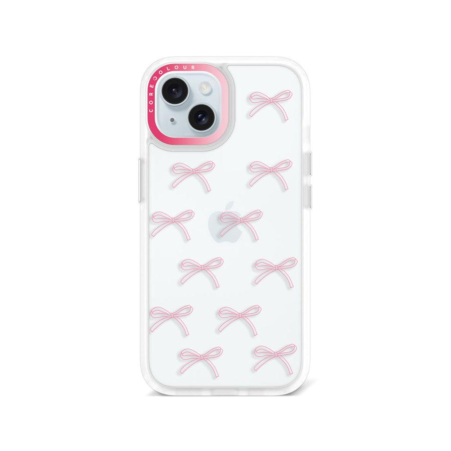 iPhone 15 Pink Ribbon Minimal Line Phone Case - CORECOLOUR AU