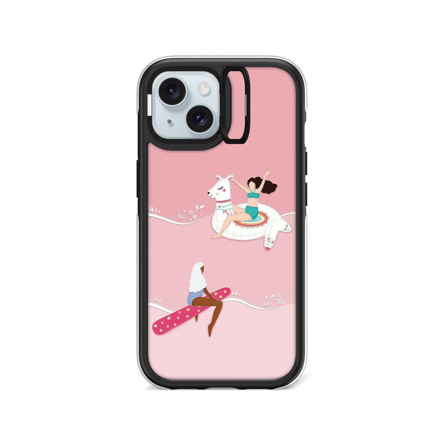 iPhone 15 Pinky Summer Days Camera Ring Kickstand Case - CORECOLOUR AU