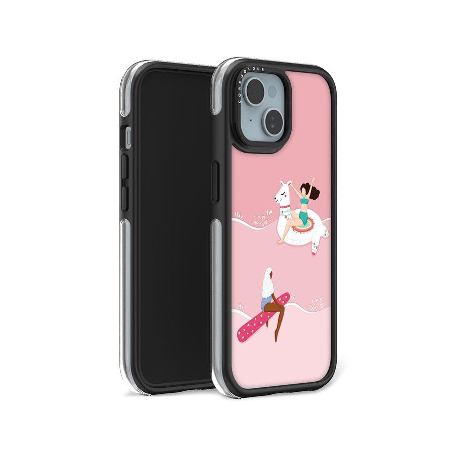 iPhone 15 Pinky Summer Days Camera Ring Kickstand Case - CORECOLOUR AU