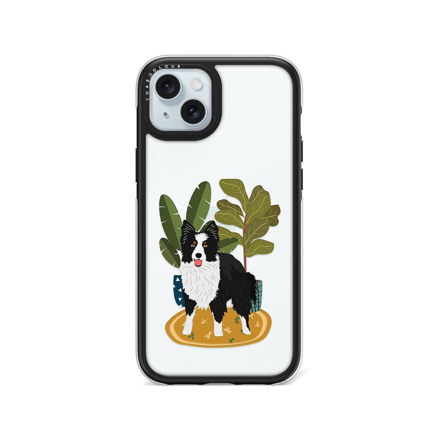 iPhone 15 Plus Border Collie Camera Ring Kickstand Case - CORECOLOUR AU