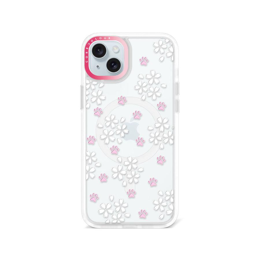 iPhone 15 Plus Cherry Blossom Paw Phone Case MagSafe Compatible - CORECOLOUR AU