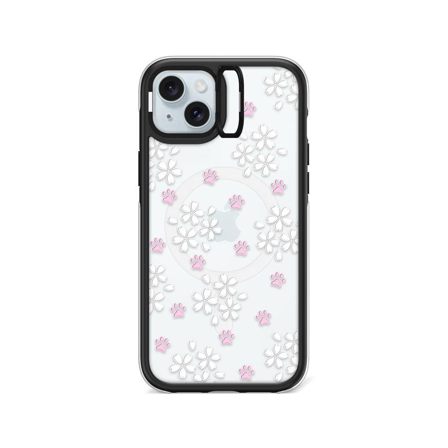 iPhone 15 Plus Cherry Blossom Paw Ring Kickstand Case MagSafe Compatible - CORECOLOUR AU