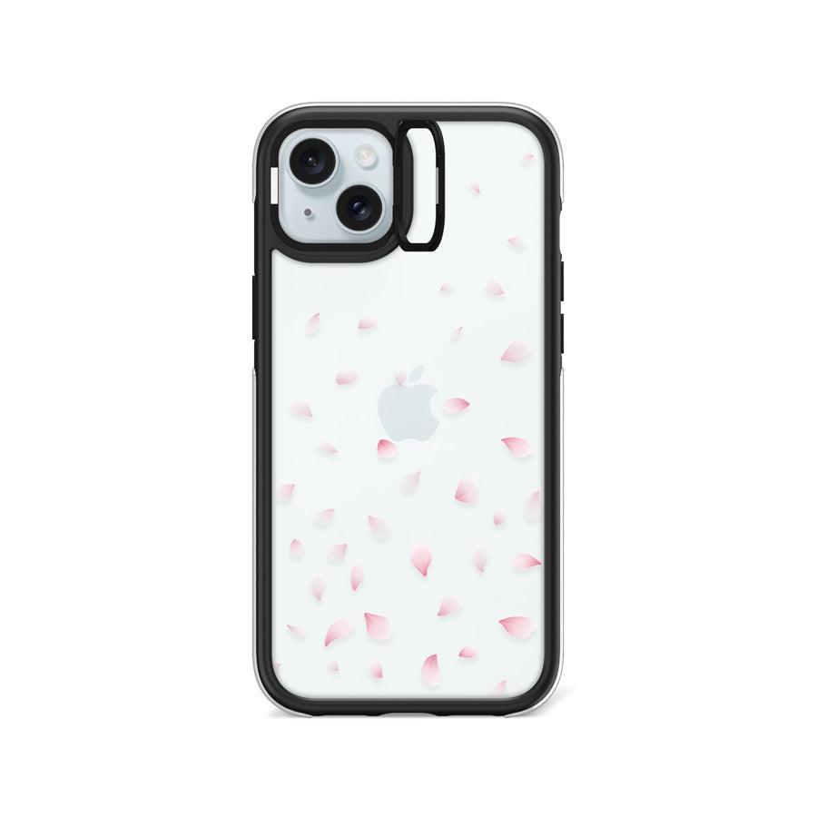 iPhone 15 Plus Cherry Blossom Petals Camera Ring Kickstand Case - CORECOLOUR AU