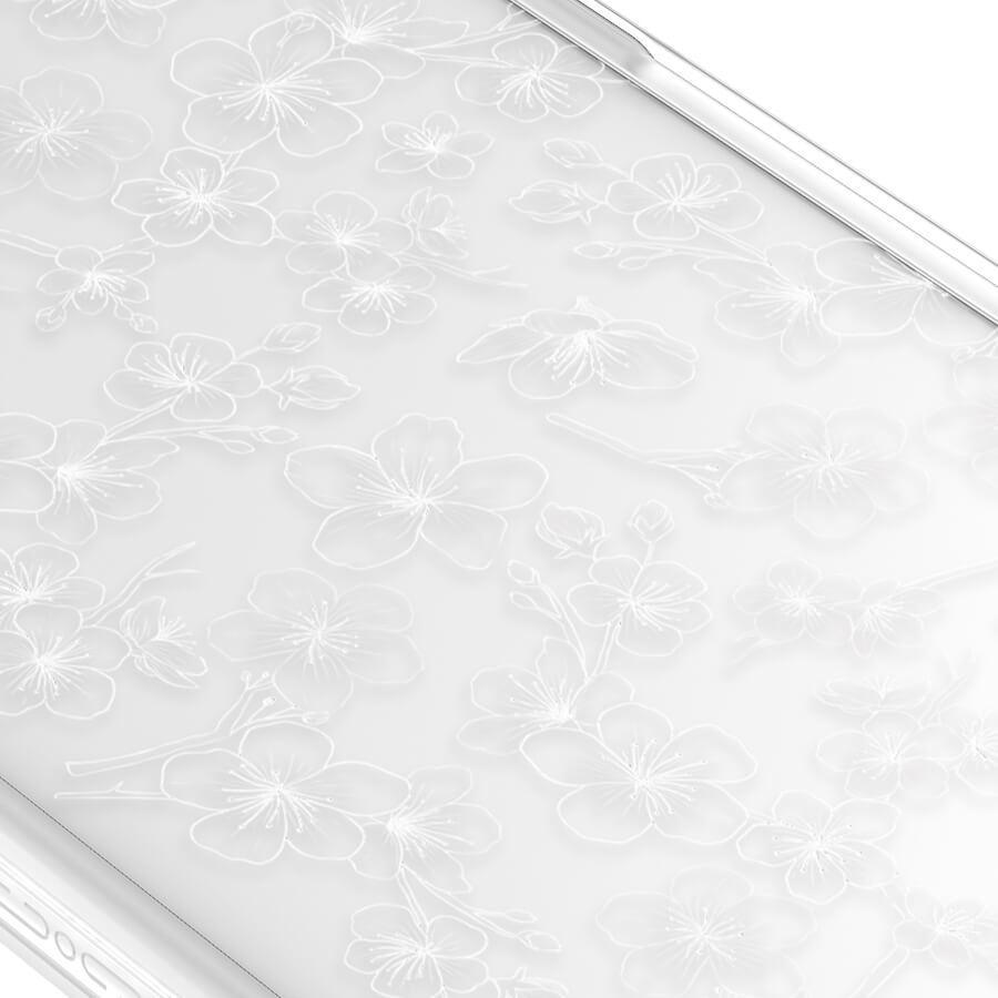 iPhone 15 Plus Cherry Blossom White Phone Case MagSafe Compatible - CORECOLOUR AU