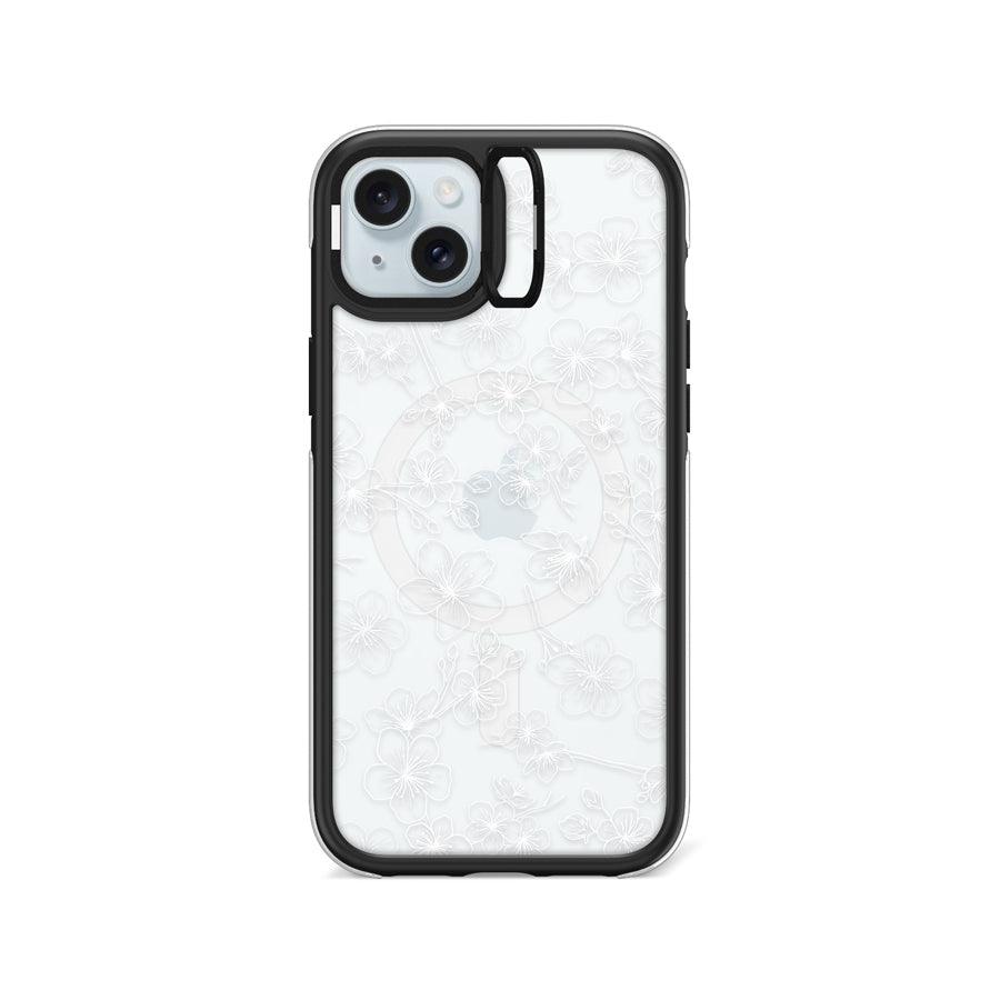 iPhone 15 Plus Cherry Blossom White Ring Kickstand Case MagSafe Compatible - CORECOLOUR AU