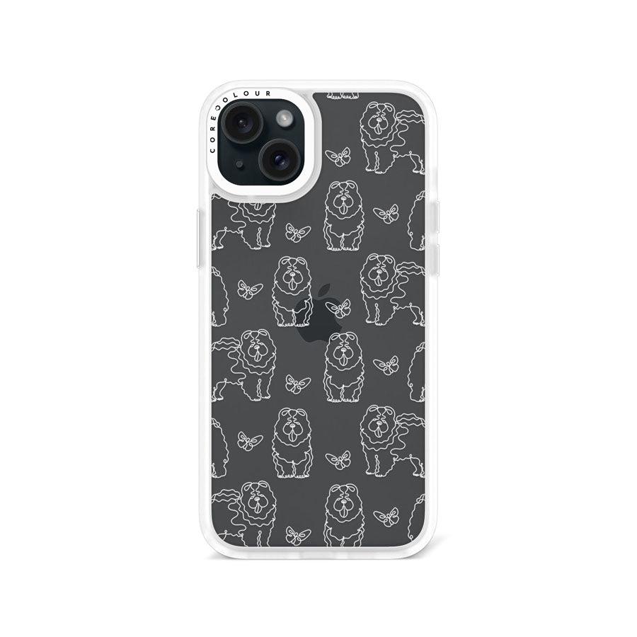 iPhone 15 Plus Chow Chow Minimal Line Phone Case - CORECOLOUR AU