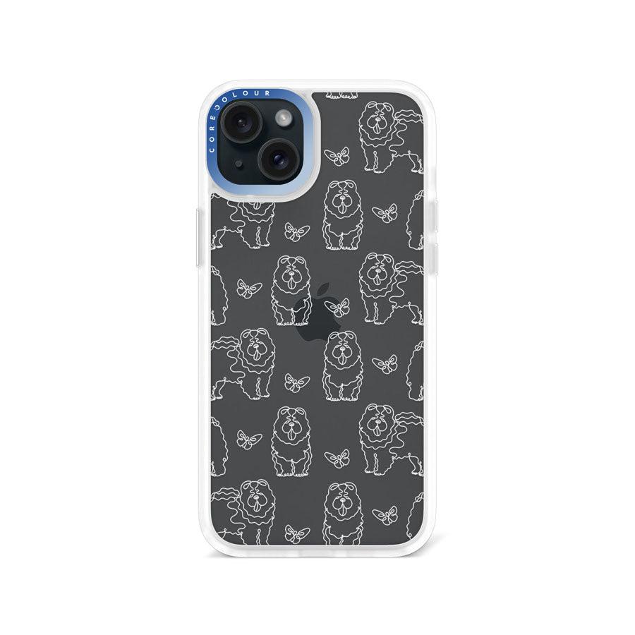 iPhone 15 Plus Chow Chow Minimal Line Phone Case - CORECOLOUR AU