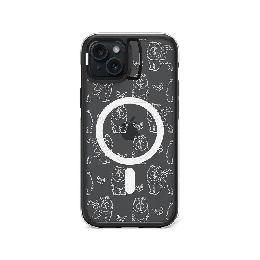 iPhone 15 Plus Chow Chow Minimal Line Ring Kickstand Case MagSafe Compatible - CORECOLOUR AU