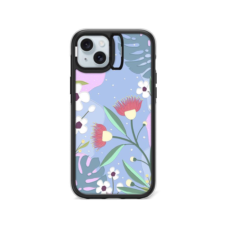 iPhone 15 Plus Eucalyptus Flower Camera Ring Kickstand Case - CORECOLOUR AU