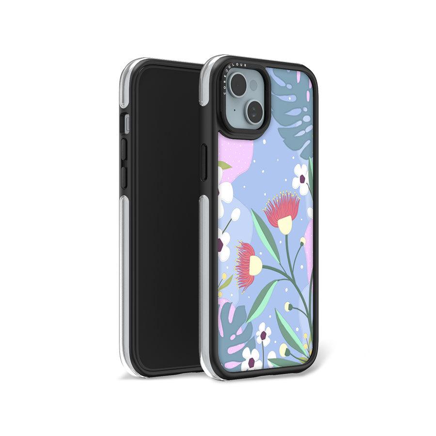 iPhone 15 Plus Eucalyptus Flower Camera Ring Kickstand Case - CORECOLOUR AU